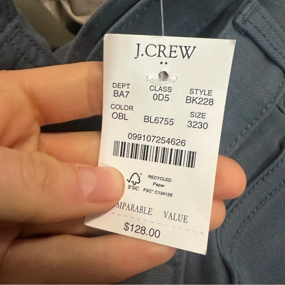 J crew opal blue Slim-fit garment-dyed five-pocket pant